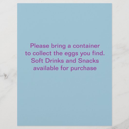 Pasen Egg Hunt Flyer (Achterkant)