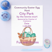 Pasen Egg Hunt Flyer (Enkel)