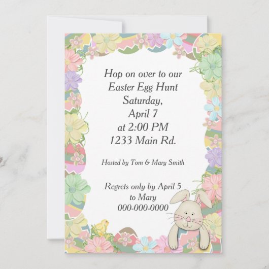 Pasen Egg Hunt Fun Kaart (Voorkant)