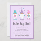 Pasen Egg Hunt Gnomes Paars Kaart (Voorkant)