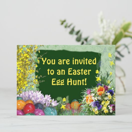 Pasen Egg Hunt Kaart (Staand voorkant)