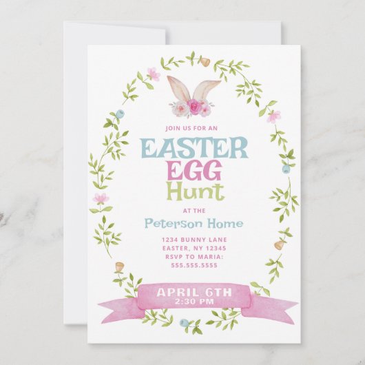 Pasen Egg Hunt Kaart (Voorkant)