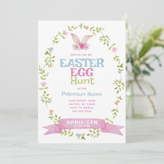 Pasen Egg Hunt Kaart (Staand voorkant)