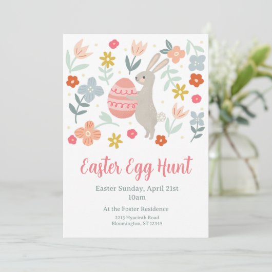 Pasen Egg Hunt Kaart (Staand voorkant)