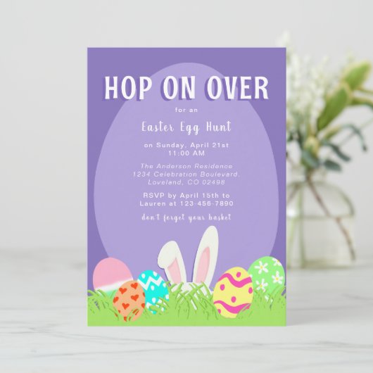 Pasen Egg Hunt Kaart (Staand voorkant)