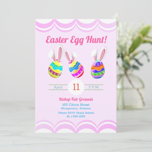 Pasen Egg Hunt Kaart (Staand voorkant)