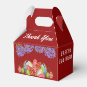 Pasen Egg Hunt Lila Waterverf Blooms Greenery Bedankdoosjes (Achterkant)