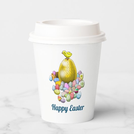 Pasen Egg Hunt Papieren Bekers (Achterkant)