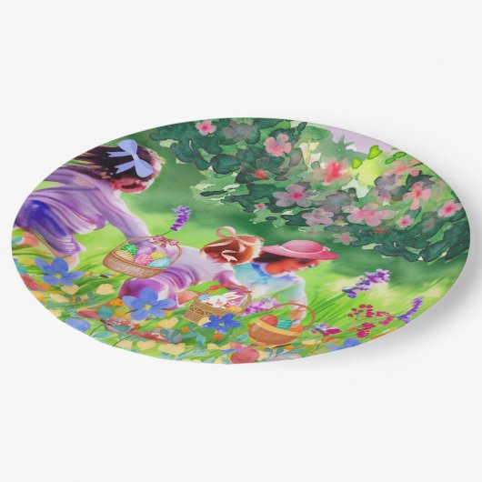 Pasen Egg Hunt Papieren Bordje (Gekanteld)