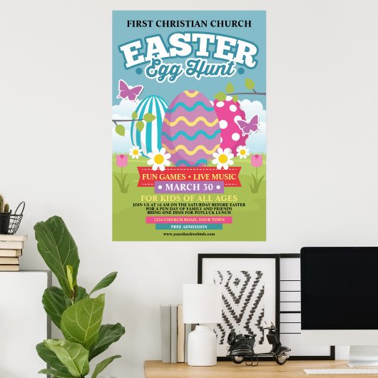 Pasen Egg Hunt Poster (Thuiskantoor)