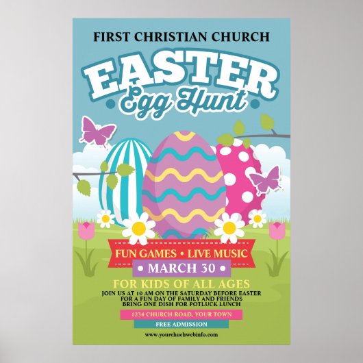 Pasen Egg Hunt Poster (Voorkant)