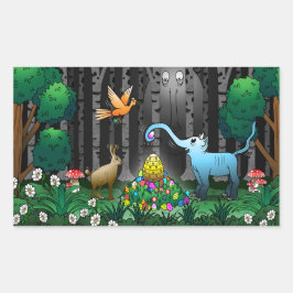 Pasen Egg Hunt Rechthoekige Sticker