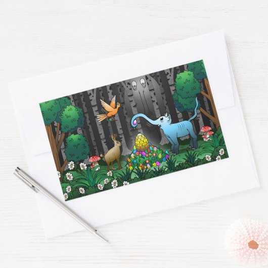Pasen Egg Hunt Rechthoekige Sticker (Envelop)