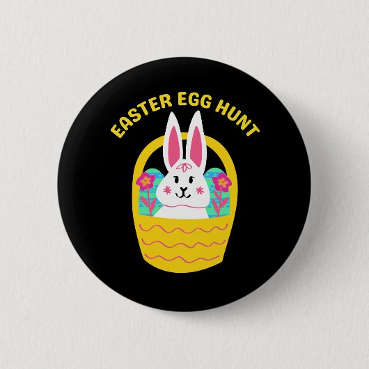 Pasen Egg Hunt Ronde Button 5,7 Cm (Voorkant)