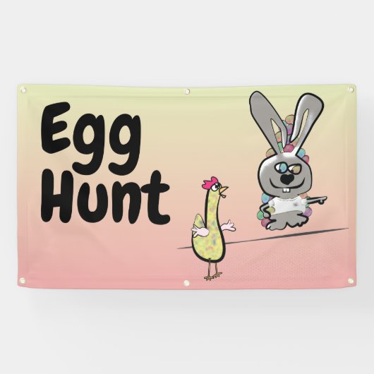 Pasen Egg Hunt Spandoek (Horizontaal)