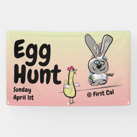 Pasen Egg Hunt Spandoek (Horizontaal)