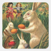 Pasen Egg Hunt Vierkante Sticker (Voorkant)
