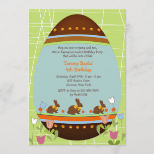 Pasen Egg Juvenile Birthday Party Invitation Kaart