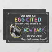 Pasen Eggreferred Zwangerschap Ultrasound Aankondi Feestdagenkaart (Voorkant / Achterkant)