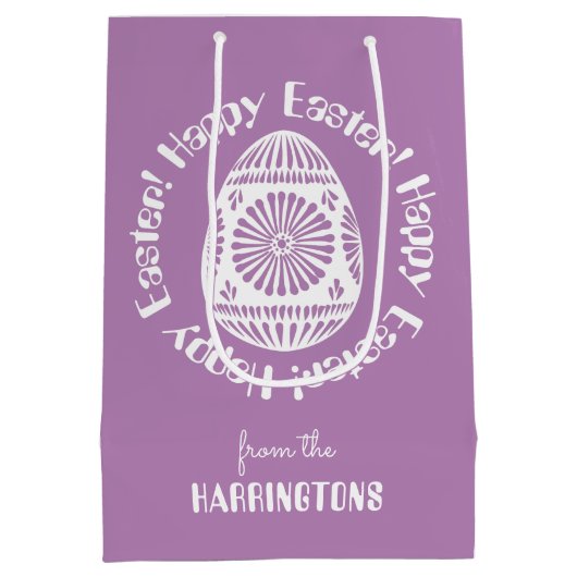 Pasen Ei aangepaste medium geschenk tas Cadeauzakje (Achterkant)