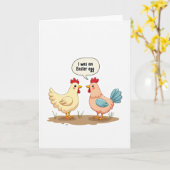 Pasen Ei Grappige Vogel Kaart (Gele Bloem)