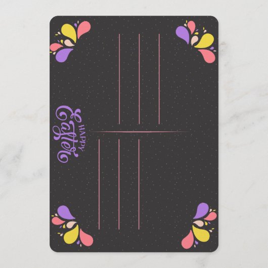 Pasen Ei Hunt Chalkboard uitnodiging (Achterkant)