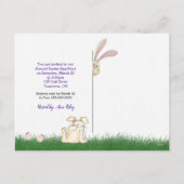 Pasen Ei Hunt Feest Uitnodigen met chocolade konij Feestdagenkaart (Achterkant)