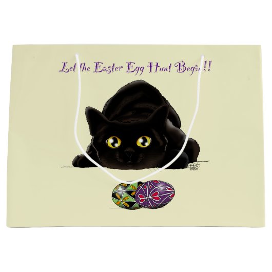 Pasen Ei Hunt Kat Grappig Groot Cadeauzakje (Voorkant)