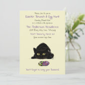 Pasen Ei Hunt Kat Grappig Kaart (Staand voorkant)