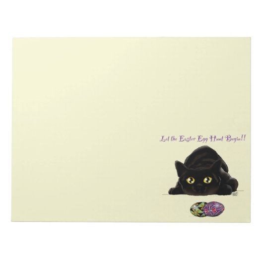 Pasen Ei Hunt Kat Grappig Notitieblok (Voorkant)