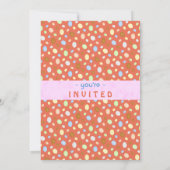 Pasen Ei Hunt Party Elegant Retro Koraal Roze Kaart (Achterkant)