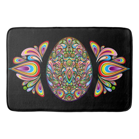 Pasen Ei Psychedelisch Design Kids Biologisch T-Sh Badmat (Voorkant)