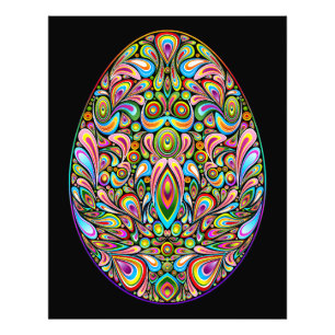 Pasen Ei Psychedelisch Design Kids Biologisch T-Sh Foto Afdruk