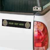 Pasen Ei Psychedelisch Design Kids Bumpersticker (Op Truck)