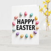 Pasen Eier Slinger Kaart (Gele Bloem)