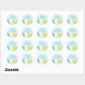 Pasen Eieren Blauw Achtergrond Ronde Sticker (Vel)