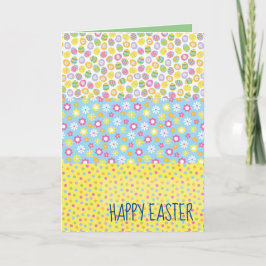 Pasen Eieren En Lente Bloemen Wenskaart Kaart