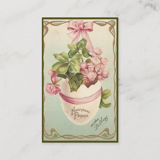 Pasen Eieren  groet Visitekaartje (Voorkant)