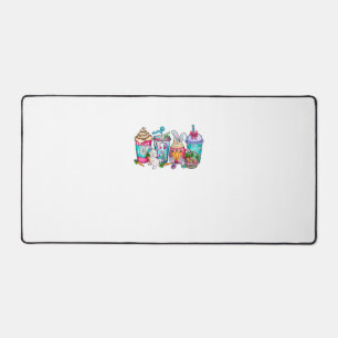 Pasen Eieren Koffie Konijn Cups Latte IJskoude Crè Bureaumat