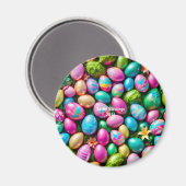 ~ Pasen Eiermagneet ~ Meerkleurig ~ Magneet (Voorkant / Achterkant)