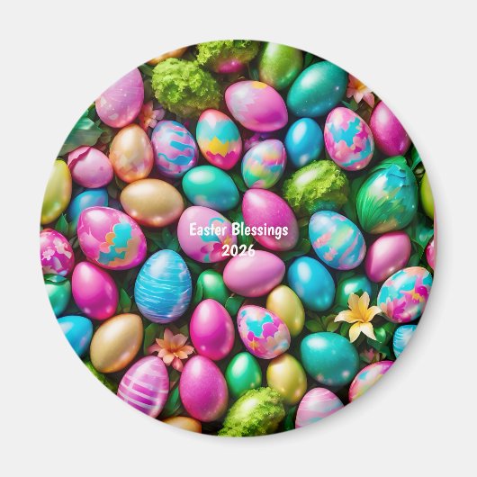 ~ Pasen Eiermagneet ~ Meerkleurig ~ Magneet (Voorkant)