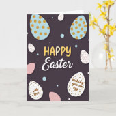 Pasen Eierpatroonkaart Kaart (Gele Bloem)