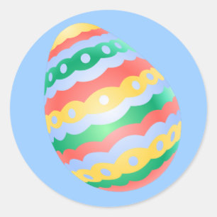 Pasen Eierstickers Klassieke Paaseierstickers Ronde Sticker