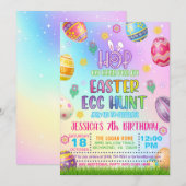 Pasen Eierzoektocht Uitnodiging - Pastels (Voorkant / Achterkant)