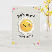 Pasen Eigeel Humor Kaart (Gele Bloem)