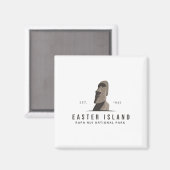 Pasen Eiland Rapa Nui Nationaal Park Embleem Vinta Magneet (Voorkant / Achterkant)