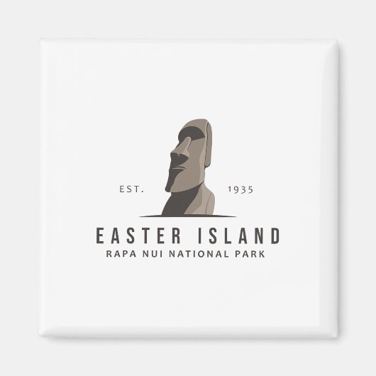 Pasen Eiland Rapa Nui Nationaal Park Embleem Vinta Magneet (Voorkant)