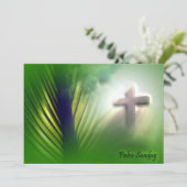 Pasen en de Kruisen en de Scènes van de Palmzondag Feestdagenkaart (Staand voorkant)