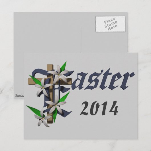 Pasen en galgen - feestdagenkaart (Voorkant / Achterkant)