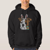 Pasen Engelse Bulldog Bunny Hondenliefhebber Owner Hoodie (Voorkant)